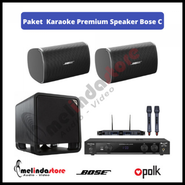 Paket  Karaoke Premium Speaker Bose DM6SE - Subwoofer Polk HTS12